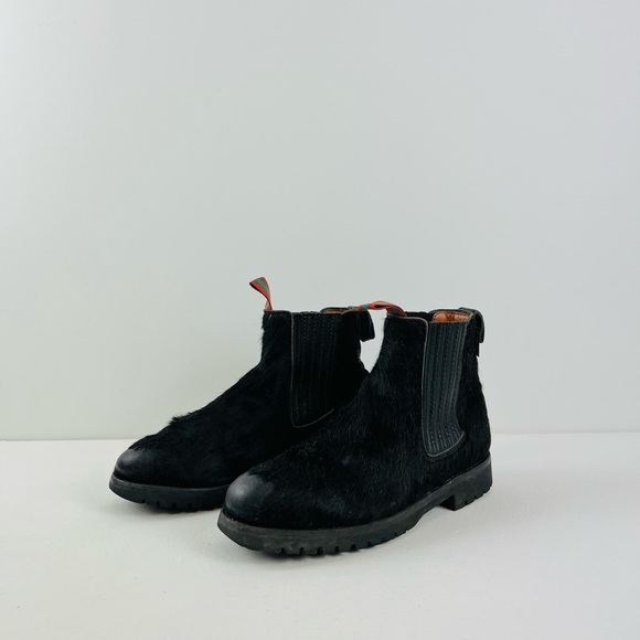 Penelope Chilvers Shoes - Penelope Chilvers Oscar Black Pony Skin Pull Tab Ankle Chelsea Boots UK 5